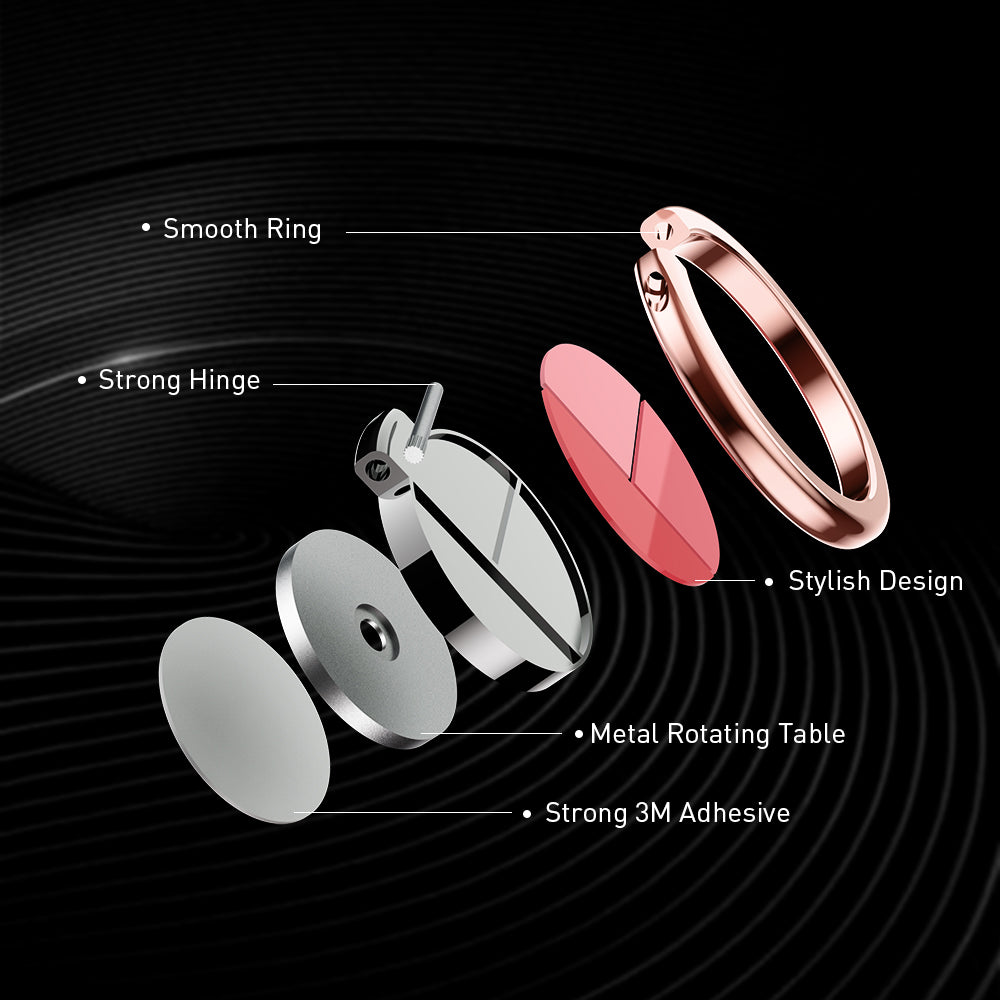 AHASTYLE ST12 Aluminum Alloy Rotatable Foldable Ring Buckle Phone Holder Desktop Mobile Phone Kickstand AHASTYLE ST12 Aluminum Alloy Rotatable Foldable Ring Buckle Phone Holder Desktop Mobile Phone Kickstand